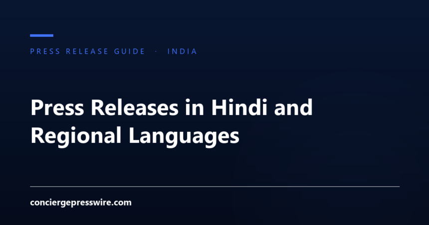 Press Releases in Hindi and Regional Languages